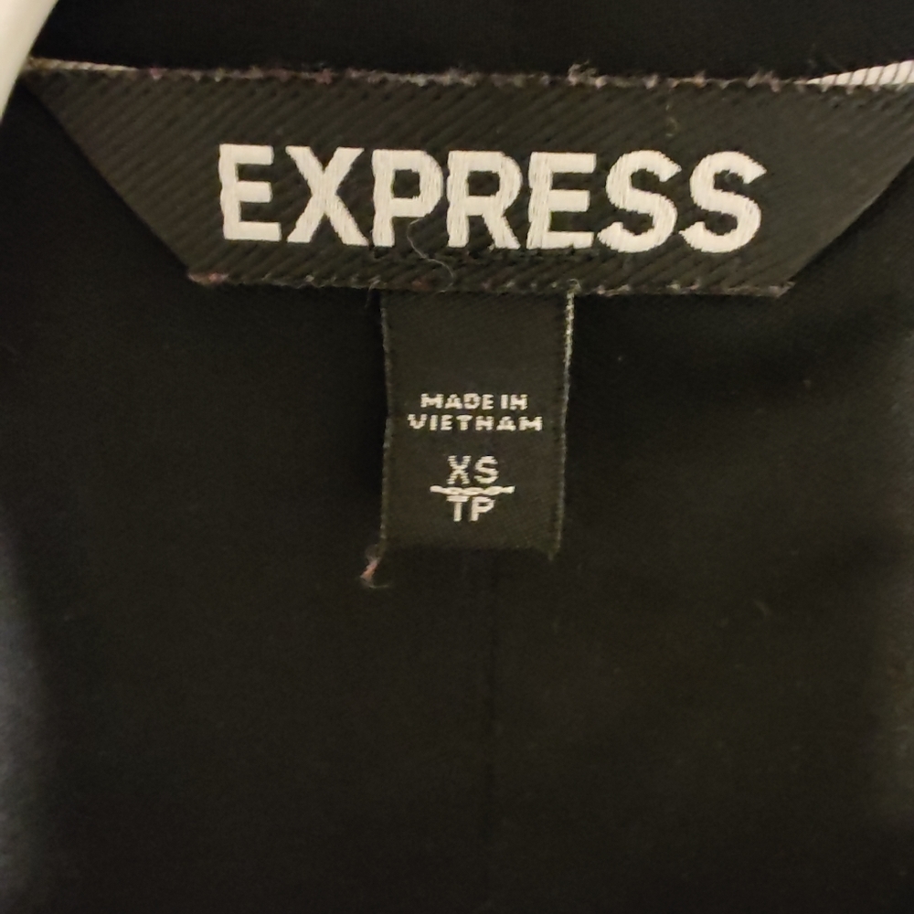 Ladies EXPRESS Black Chiffon Dress - Size XS - Excellent Condition - Picture 4 of 5